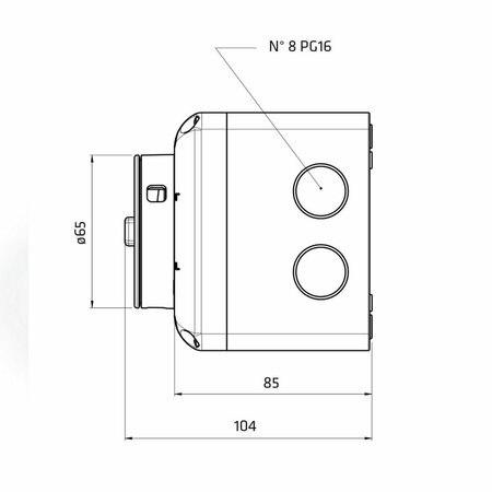 Asi 40 Amp Enclosed Motor Disconnect Switch, 3 Pole, 2 To 20 HP, IP65 NEMA 4 SQ032003BC10